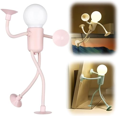 TBLMPNE Changeable Shape Funny Sportsman Night Light,DIY Shape Night Lights,Sportsman Night Light with Suction Cup,Changeable Shape,for Bedroom Bathroom Hallway Kitchen Christmas Decorations(Pink)