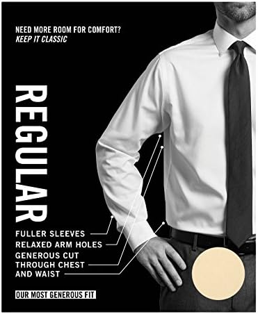 dress shirt sleeve length 30 31 VEVOR Wrinkle Free White Dress Shirt  M, L, and XL Sizes