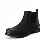 Women's Chelsea Boots Low Heel Slip On Lug Sole Elastic Short Ankle Booties