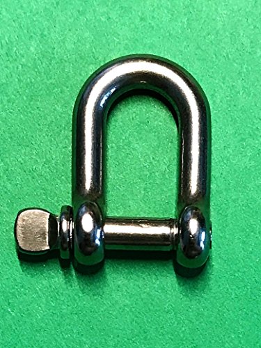 5 Pieces Stainless Steel 316 D Shackle 5/32" (4Mm) Marine Grade Dee #TOP1