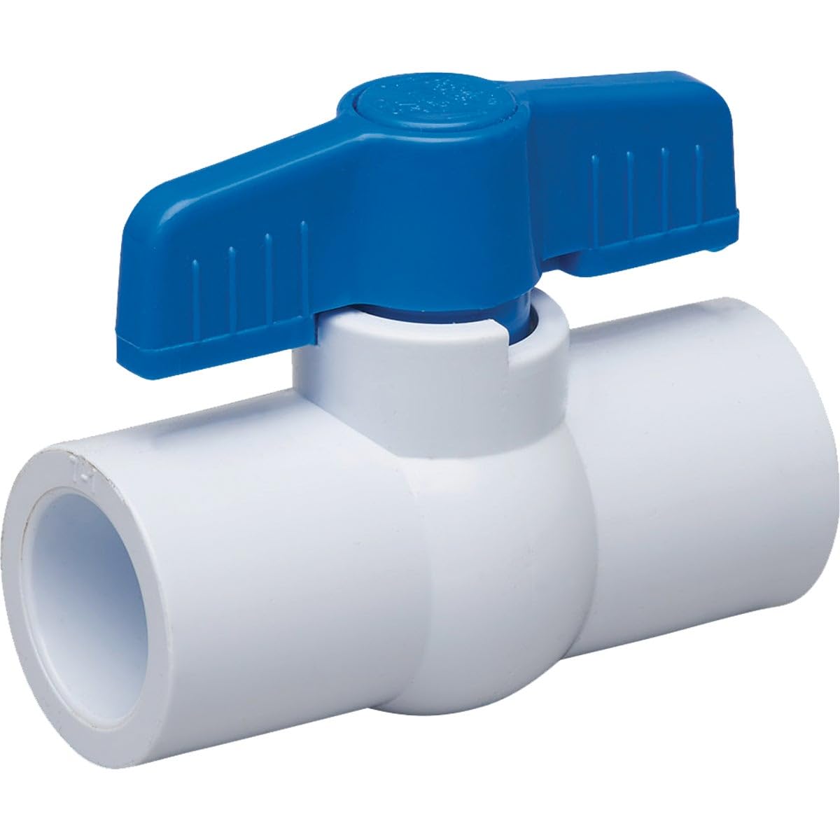 Ball Valve, PVC, Inline, 1-Piece, Pipe Size 1 1/2 in, Connection Type Socket x Socket-Each