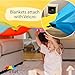 Tote a Fort Original Blanket Fort Building Kit for Kids, 3 Blanket TOTEAFORT Toy, Make a Portable Playhouse, Play Tent Boy and Girl Indoor Outdoor Build Set, STEM Children Toy, Ages 4, 8, 12 +