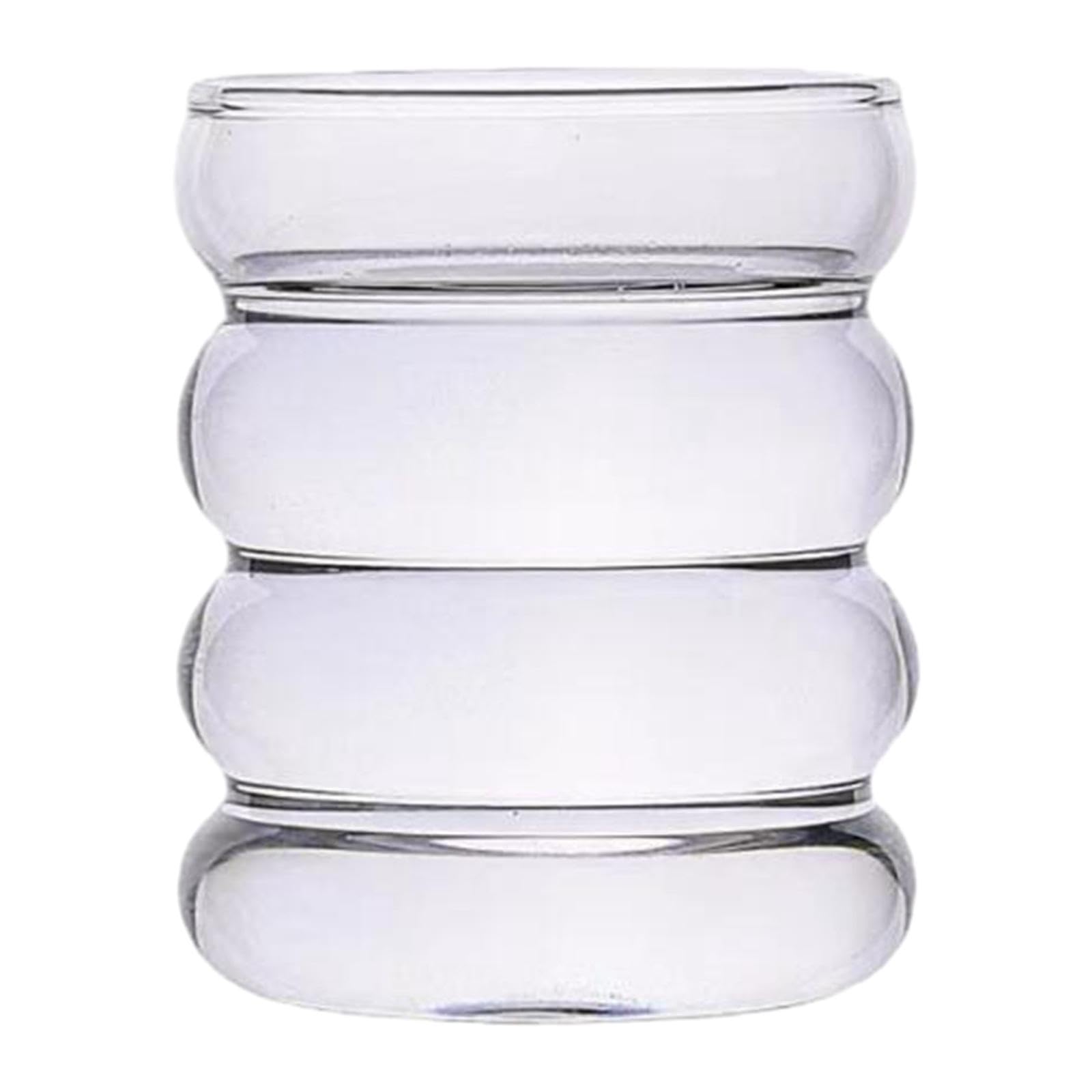 Vasos De Vidrio Acanalados 6 Pack 350Ml | vidrio resistente, diseño acanalado, apto para bebidas, pack de 6