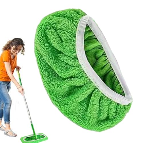 Mop Pads - Pads de microfibra de microfibra reutilizable - Reparaciones de cabeza de telas | Tabla de limpieza de pisos para hogar, dormitorio, recargas húmedas lavables, pisos de madera dura / azulej
