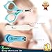 SAMRO Baby Nail Clippers Set with Scissors and Nasal Tweezer in The USA Simple Ergonomic Versatile Unisex Child Toddler Grooming & Healthcare Kit and Shower Gift (Blue)