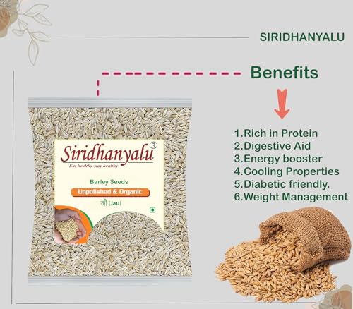 Image of Barley, Jao,it a versatile grain known for its nutritional benefits, comes in organic Vacuumed Pack. Used in jao waters and barley rice, it's appreciated for its whole-grain goodness. It is valued for its affordability, with prices Net Quantity:-450Gm Gwt:-0.5 Kg |Jau | 100% Organic | Grains | High Fiber | Nutrient-Rich | Perfect for Health Boost