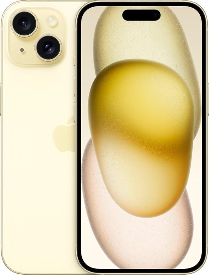 Apple iPhone 15, 128GB, Yellow - Locked to Boost Mobile (Renewed)