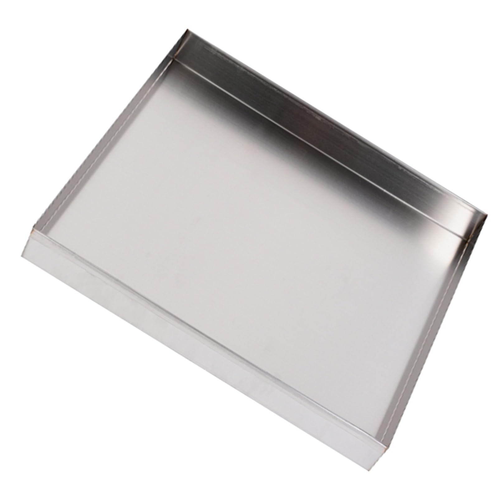 2 mm de Espesor Bandeja de Acero Inoxidable 201 con Bordes Enrollados y Esquinas Soldadas Reforzadas, Organizador Metálico Robusto para Cocina Baño Jardín(50x50cm(19.7x19.7in))