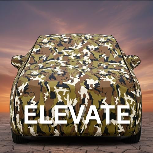 Image of Premium Jungle Series 100% Waterproof Car Body Cover for Elevate Cover (All Models) with Mirror Pockets | Triple Stitched, Elastic, Custom Fit, Heat Resistant, Anti-Dust, All-Weather Cover