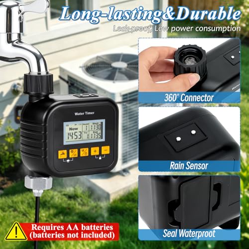Image of AC Condenser Misting Cooling System with Garden Timer & Water Filter & Cutter, Air Conditioner Evaporative Cooling Kit for Residential AC Units, Sun-Exposed Condensers&High-Temperature Climate Homes