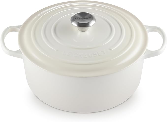 Le Creuset Enameled Cast Iron Signature Round Dutch Oven, 7.25 qt., Meringue