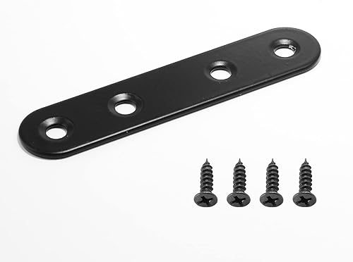 Miniatura 4 de 16 juegos de soporte recto de placa plana de acero inoxidable de 3 pulgadas, soportes de metal de 3.150 in, placa de reparación con tornillos para