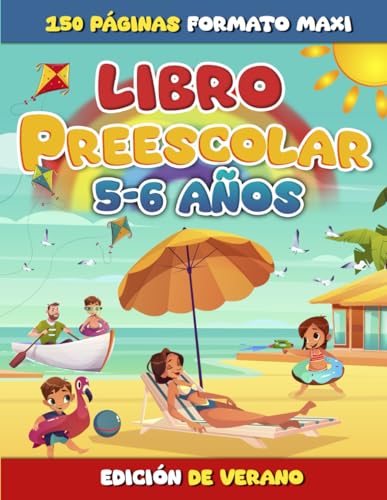 LIBRO PREESCOLAR 5-6 AÑOS: Preparación para aprender a Dibujar formas, Trazar letras y números. 150 Páginas de Actividades educativas, Ejercicios de lógica y otros Juegos según el Método Montessori