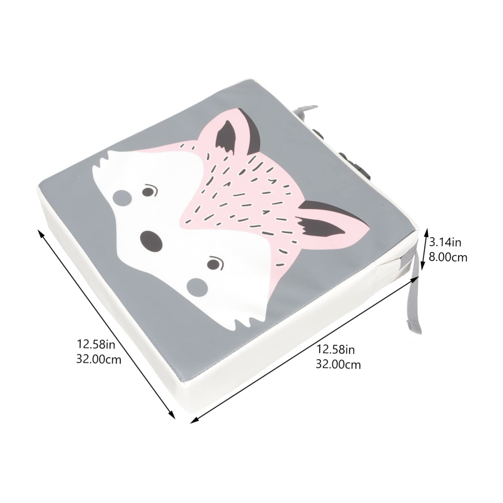 Toddmomy Cojín Elevador Para Silla De Comedor Infantil Antideslizante De Algodón y Lino Diseño De Cartoon Para Asiento Elevador De Cómodo y Transpirable Para Usar La Mesa