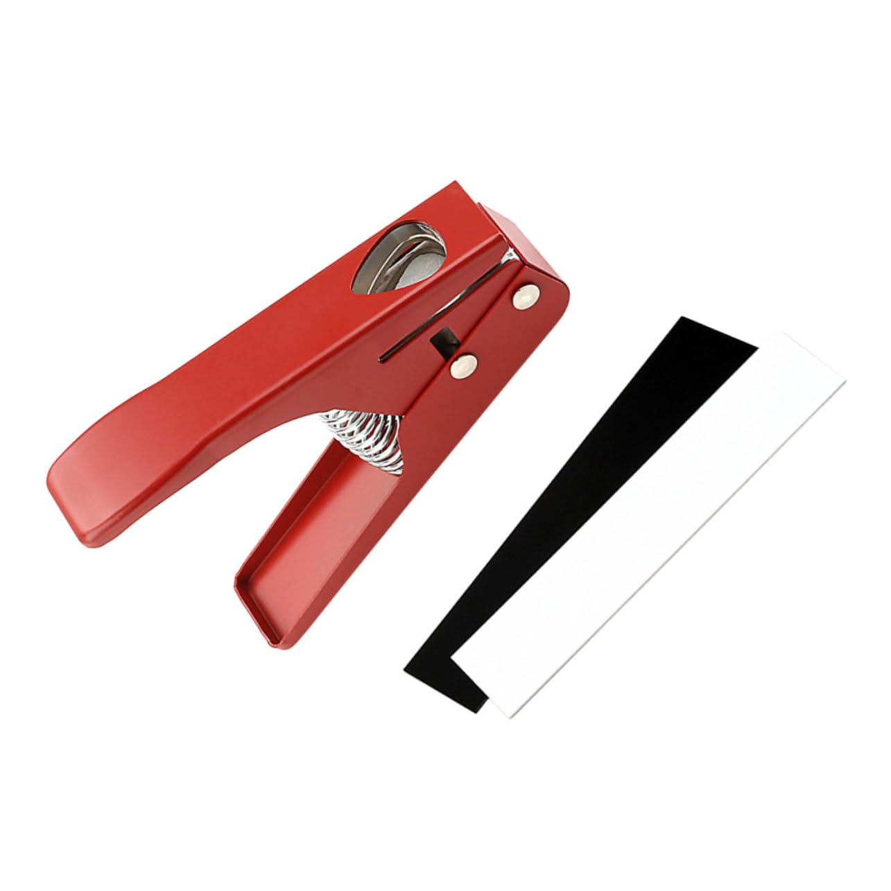 Punzone Professionale per Plettri Chitarra in Metallo Rosso Resistente e Durevole, Strumento per Tagliare e Creare Plettri Personalizzati per Chitarra Acustica e Classica