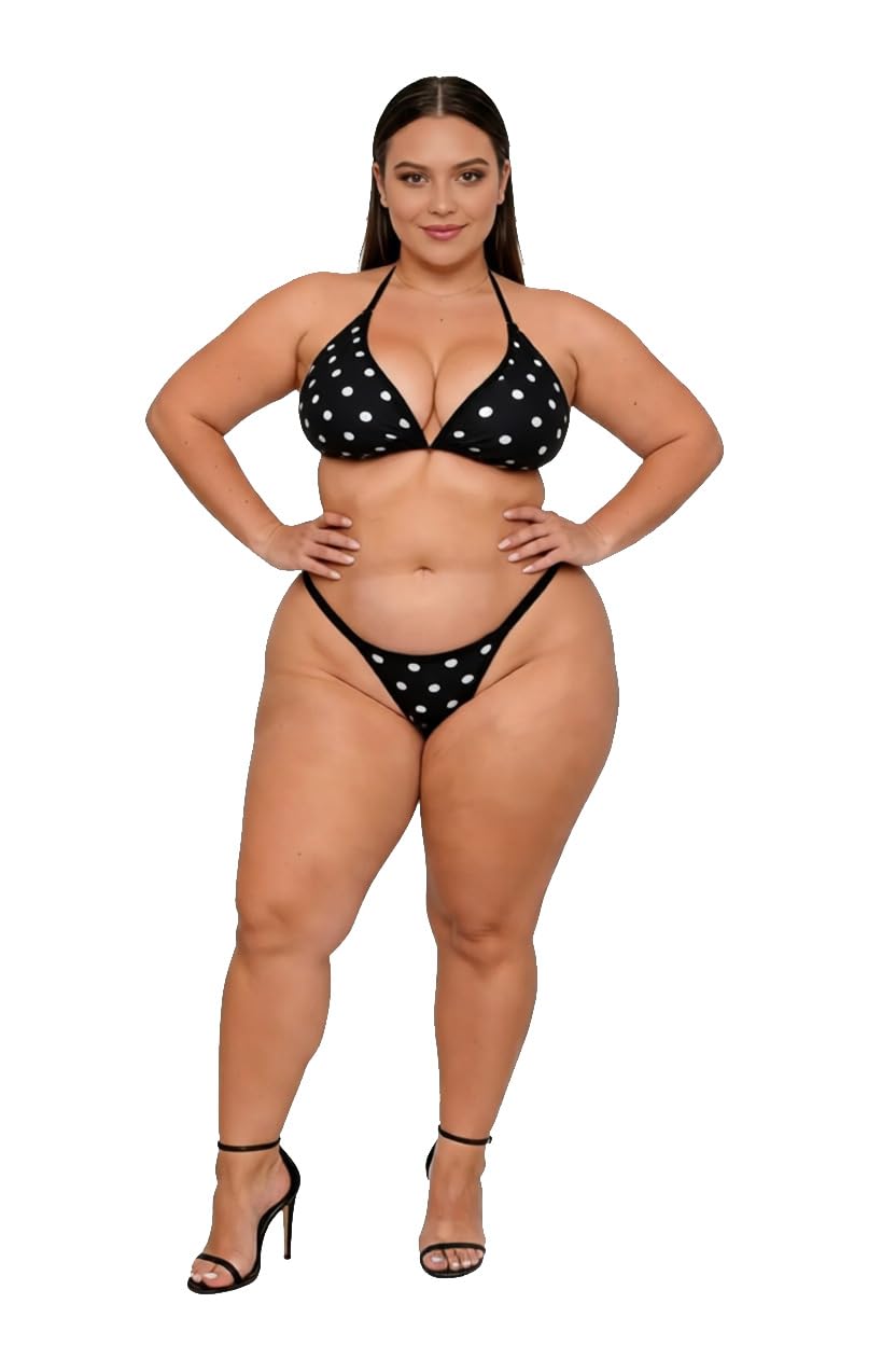 zoqq Women's Printed Halter Neck Bikini Set, Triangle Top with Tie-Side Bottom, Free Size Swimwear-picture-6
