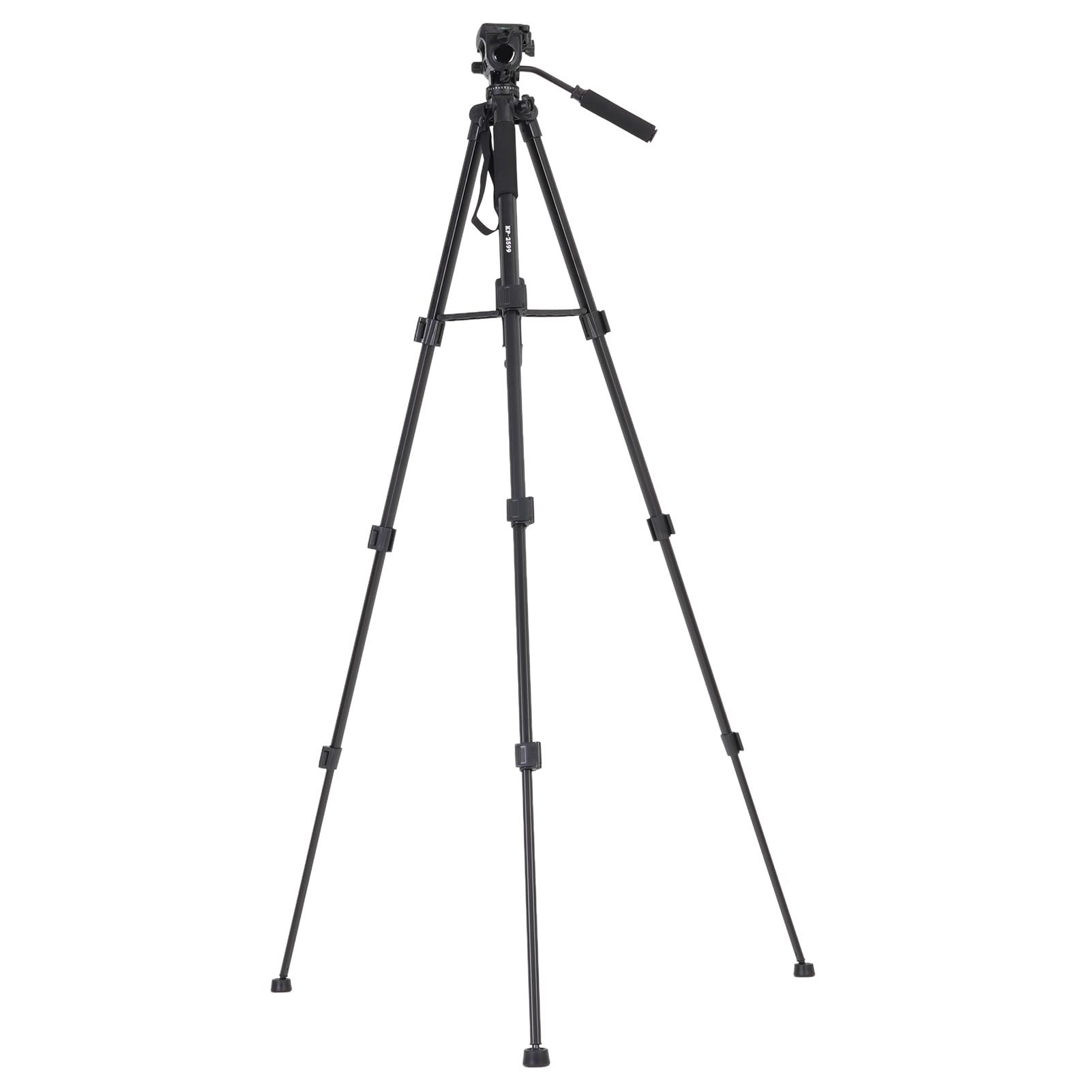 Sxhlseller Profesjonalny statyw do aparatu, 64,96-calowy monopod DSLR z głowicą płynu do aparatu telefonicznego, bezlusterkowe wideo podróżne, kompaktowy statyw ze stopu