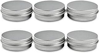 6PCS 120 ML 4oz Round Aluminum Jars Tins Metal Steel Cosmetic Sample Containers With Screw Top For Beard Balm Salve Lip Balm Crafts Make Up Candles Storage Bottle