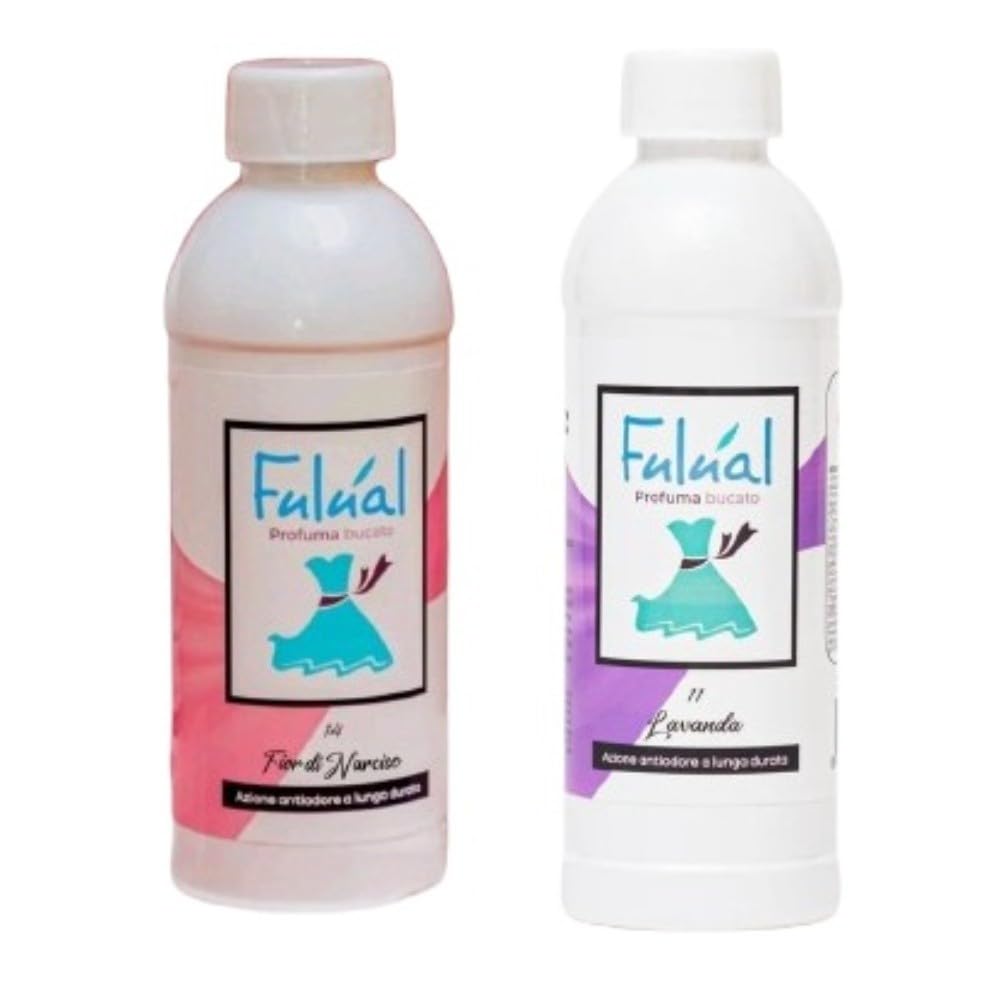 Fulual set 2 profumatori liquido per il bucato ml.250 essenza Fiore di Narciso e Lavanda