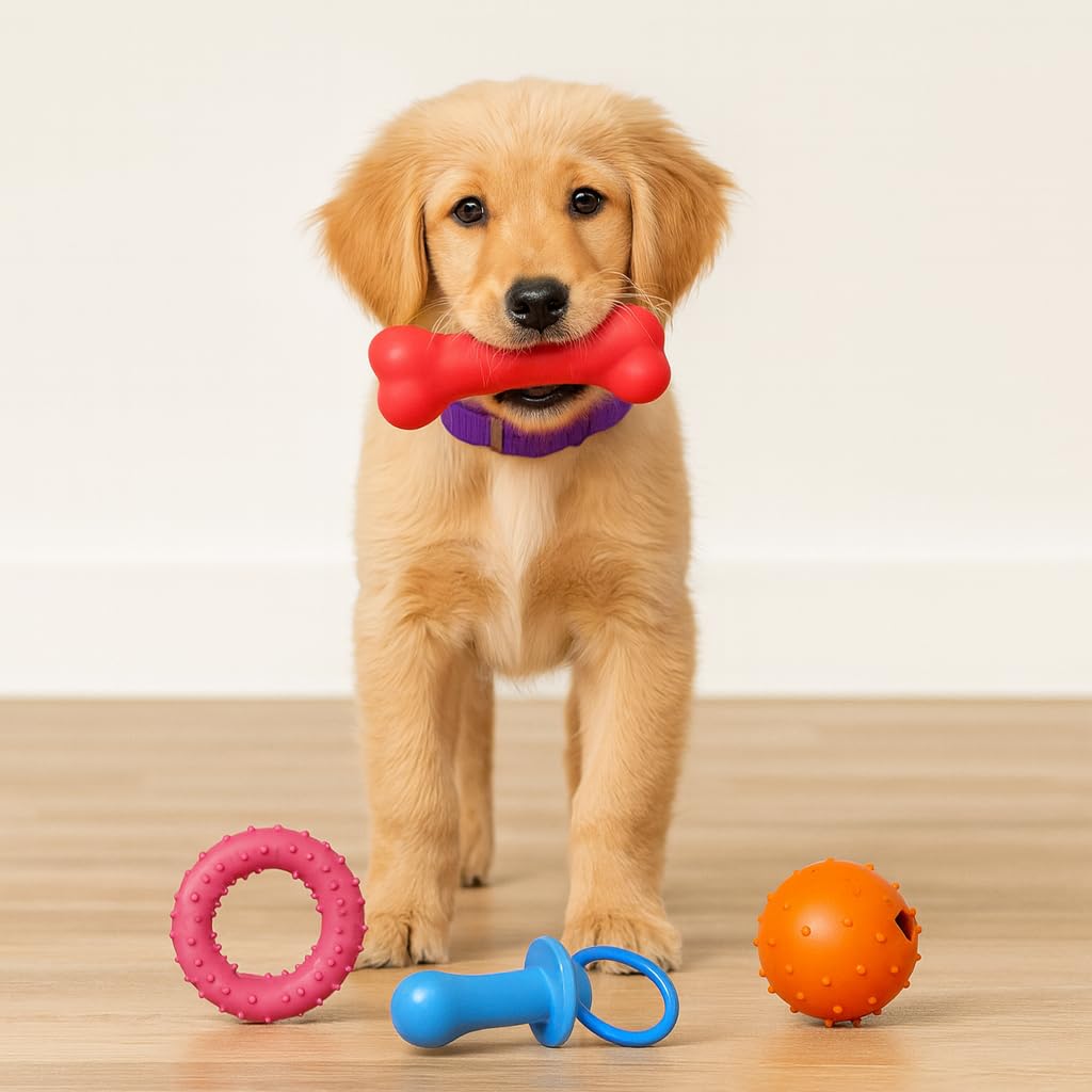 Jalousie Juguete masticable de Goma Natural para Juego Interactivo, Cuerda de Goma, Juego de Valor para Perros de Raza pequeña a Mediana