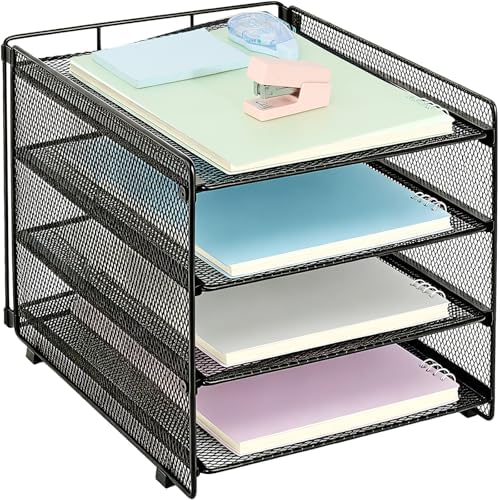 OPNICE 4-Tier Paper Organizer Letter Tray, Desk Organizers and Ac...