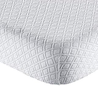 Sanity żakardowy pokrowiec na materac frotte z kątem, na łóżko 2-osobowe 180x200+25 cm