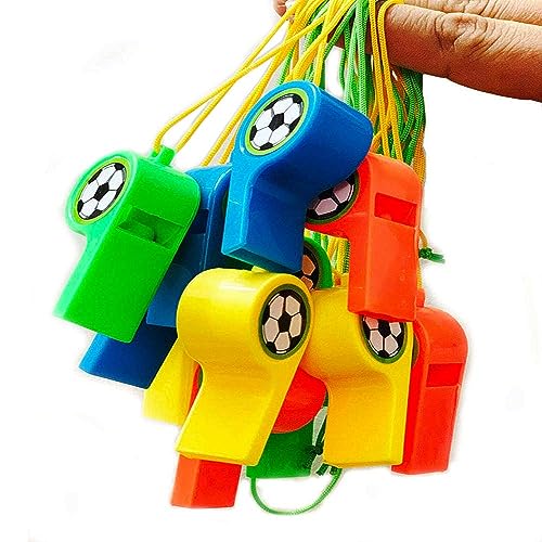 Image of Wanna Party Football Whistle Party Favors for Return Gifts /Pinata Fillers /Khoi Bag Fillers for Birthday Party /Loot Bag Goodies - 12 PC
