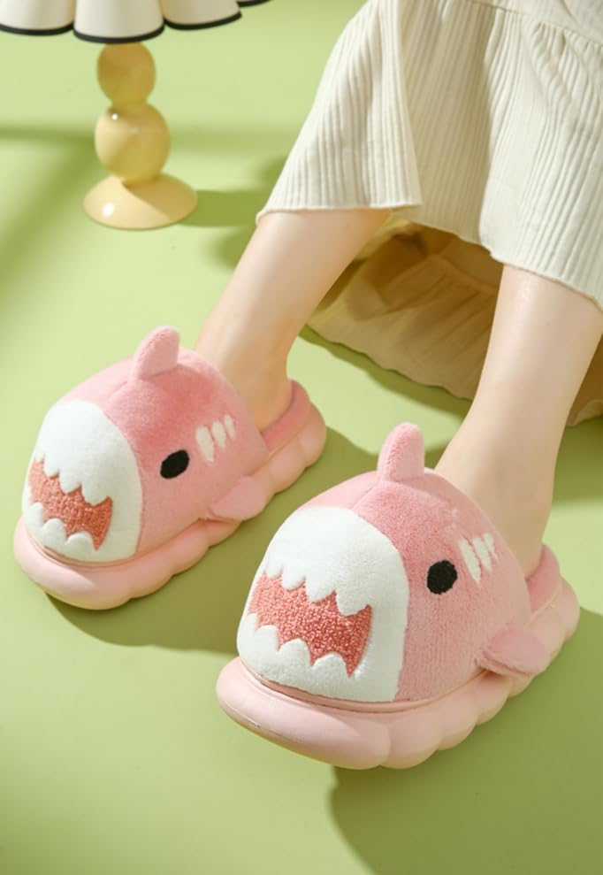 Animal Women's Cute Shark Slippers - Soft Plush, Warm Winter Home Slippers, Cotton Indoor and Outdoor Shoes4