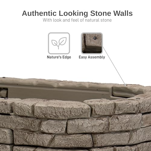 RTS Home Accents Rock Lock Raised Garden Bed Kit, 96