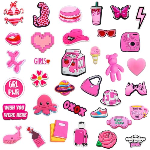 Shoe Charms, 35 Pieza Adornos de Zapatos de Dibujos Animados, Accesorios de Decoración de Zapatos, Shoe Charms Crocs Pins, Zapatos para Regalos de Niños Fiesta de Cumpleaños JOOTUEPO