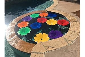Rainbow Pool Solar Flowers Floating Lights