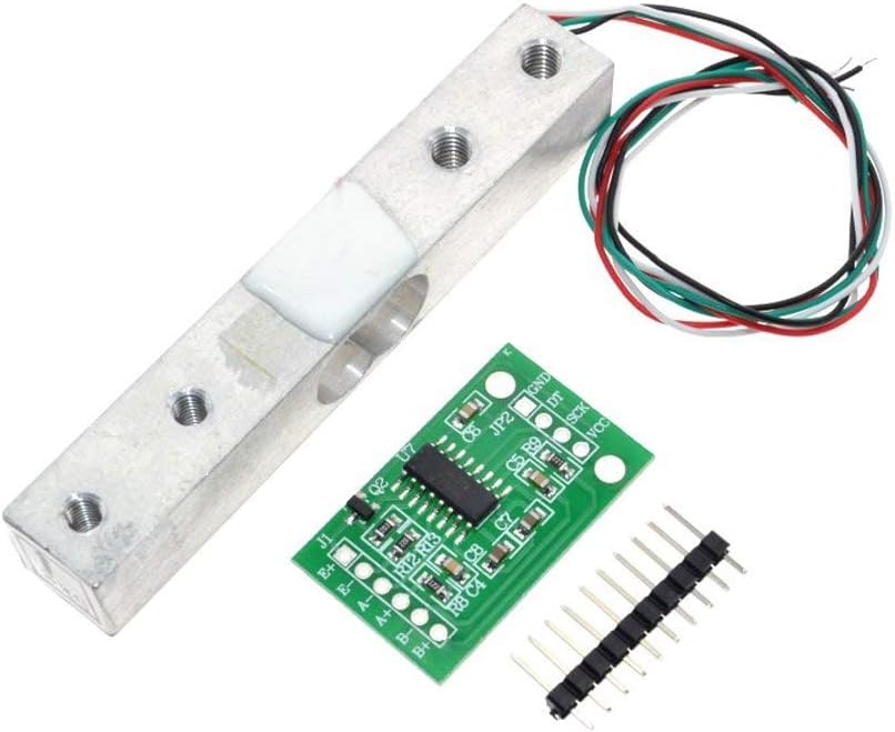 HX711 ADC Converter Breakout Module Digital Load Cell Weight Sensor 1KG Portable Electronic Kitchen Scale, DIYmall for Load Cell Weight Weighing
