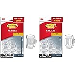 3M コマンド フック ケーブルクリップ 配線止め クリア Sサイズ 20個 CMG-S-CL20 コードクリップ コードフック まとめる (× 2)