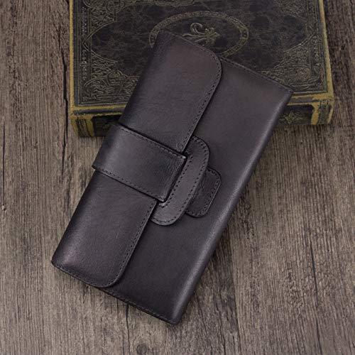 Preisvergleich Produktbild WZV Brieftasche Damen handgemachte Brieftasche Frauen Brieftasche Brieftasche Frauen Lange Reißverschluss Mode,Gray