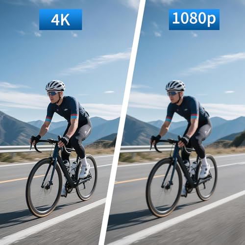 Image of 4K Action Camera, Body Camera with 64GB Memory Card, Vlogging Camera with Helmet Mount, Mini Size Cam with Spring Clip, Hands-Free POV Recording, Recorder DV for Travel, Sports and Cycling