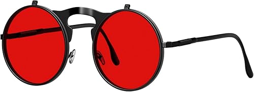 Vista 2 de Essence - Gafas de sol redondas abatibles, unisex, estilo retro de los años 8090, con lentes dobles