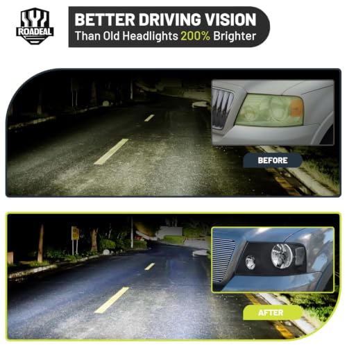 Image of Headlights for 2004-2008 Ford F150 /2006-2008 Lincoln Mark LT | Halogen Headlamp Replacement with High Low Beam Bulbs, Driver & Passenger Side