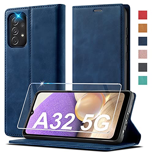 Coque pour Samsung Galaxy A32 4G/5G Portefeuille Etui [Fentes pour Cartes] [Magnétique]Coque Samsung A32 4G Cuir Pochette PU Portefeuille Flip Antichoc Etui Housse Compatible Coque Samsung A32 5G Etui Cover