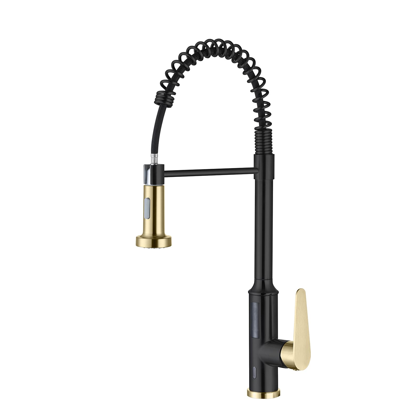 XJTNLB Robinet Tactile Cuisine à Ressorts avec Douchette Noir + Or