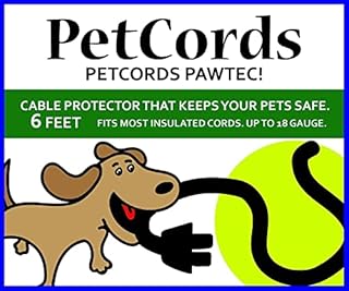 PetCords Dog And Cat Cord Protector- Protects Your Pets From Chewing Through Insulated Cables, Unscented, Odorless (MINI CABLES-6 FT, CLEAR (1.8 METERS))