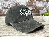 Hepandy Embroidered Best Daddy Ever Hat for Men, Gifts for Fathers Day Birthday, Washed Black Cotton Denim Baseball Cap Dad Hat