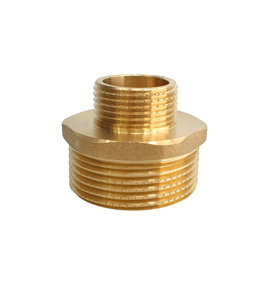 Reduziernippel 1/2" x 3/8" AG/AG - Messing Doppelnippel Reduziert Außengewinde - Trinkwasser geeignet