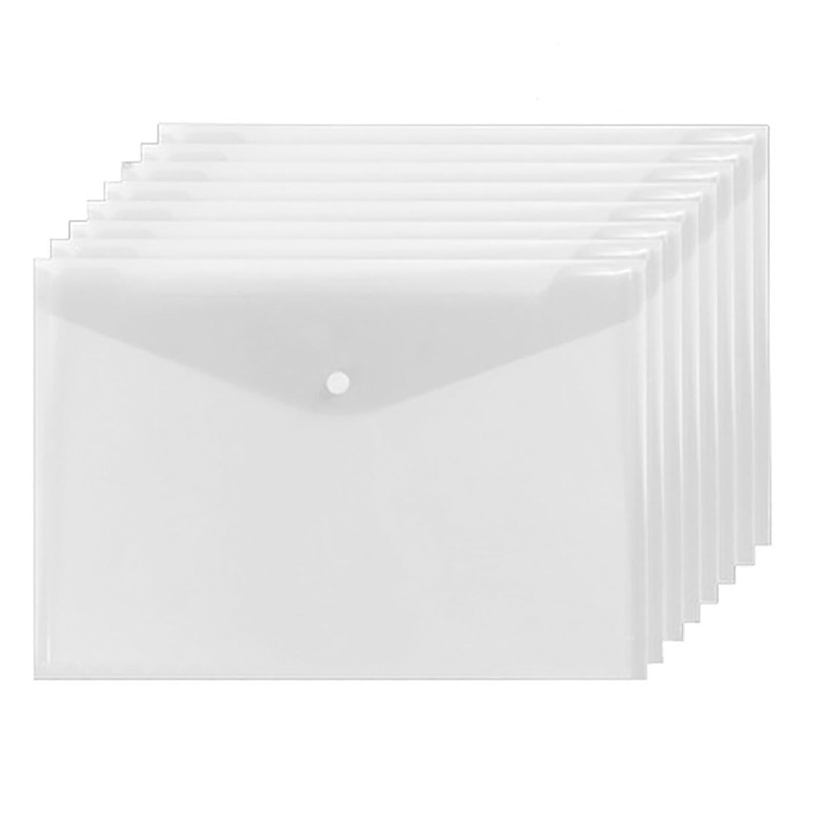 Buste in plastica for documenti A4 con chiusura bottone a pressione Custodia trasparente for for forniture di cancelleria for ufficio domestico 36 pezzi