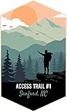 Access Trail #1 Sanford North Carolina Souvenir 4-Inch Vinyl Decal Hiking Trails Design