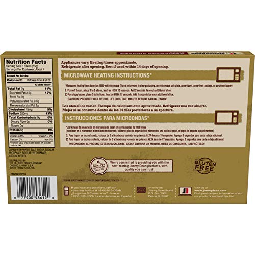 Jimmy Dean Fully Cooked Premium Applewood Smoked Bacon, 2.2 oz.