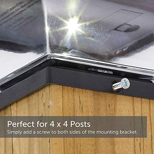 NOMA Solar Post Lights | Waterproof Outdoor Cap Lights for 4 x 4 Wooden Post, Deck, Patio, Garden, Decor or Fence | Warm White LED Lights, 8-Pack (Bronze)