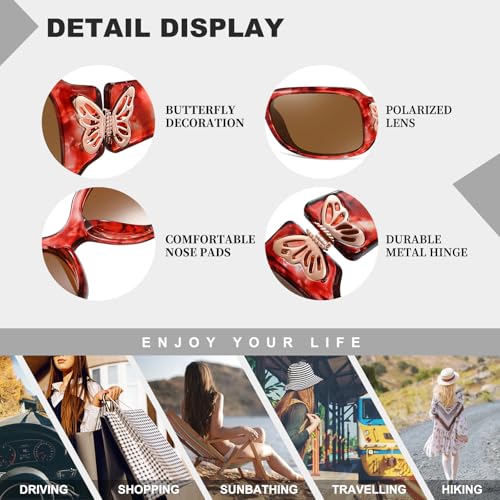 Image of HAOLOTA Polarized Sunglasses Men Women Designer Driving glasses Lightweight UV400 Protection