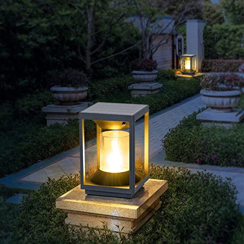 Lampe frontale à colonne chinoise moderne pour l'éclairage de paysage extérieur