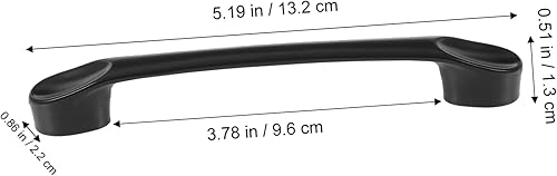 Miniatura 2 de OSALADI Manija de puerta de cajón, 5 unidades, manijas de gabinete negras, manija de cajón moderna, manija de barra para gabinete, cómoda, pomos de