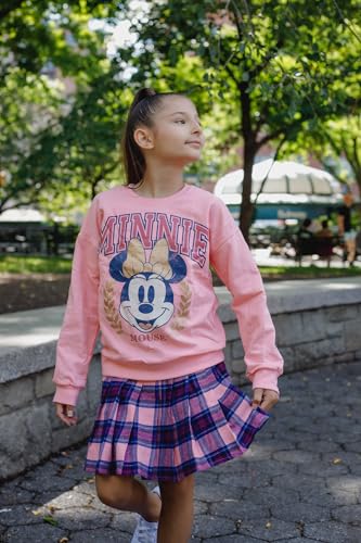 Image of Disney Girls' 2-Piece Fleece Sweatshirt and Pleated Skirt Set Toddler to Big Kid
